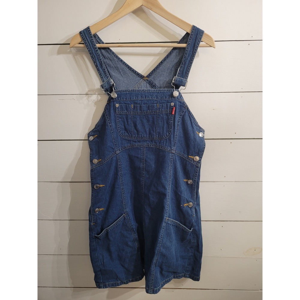 Vintage 90's Y2K ESPRIT Denim Overalls Skirt Bibs Women's Juniors M